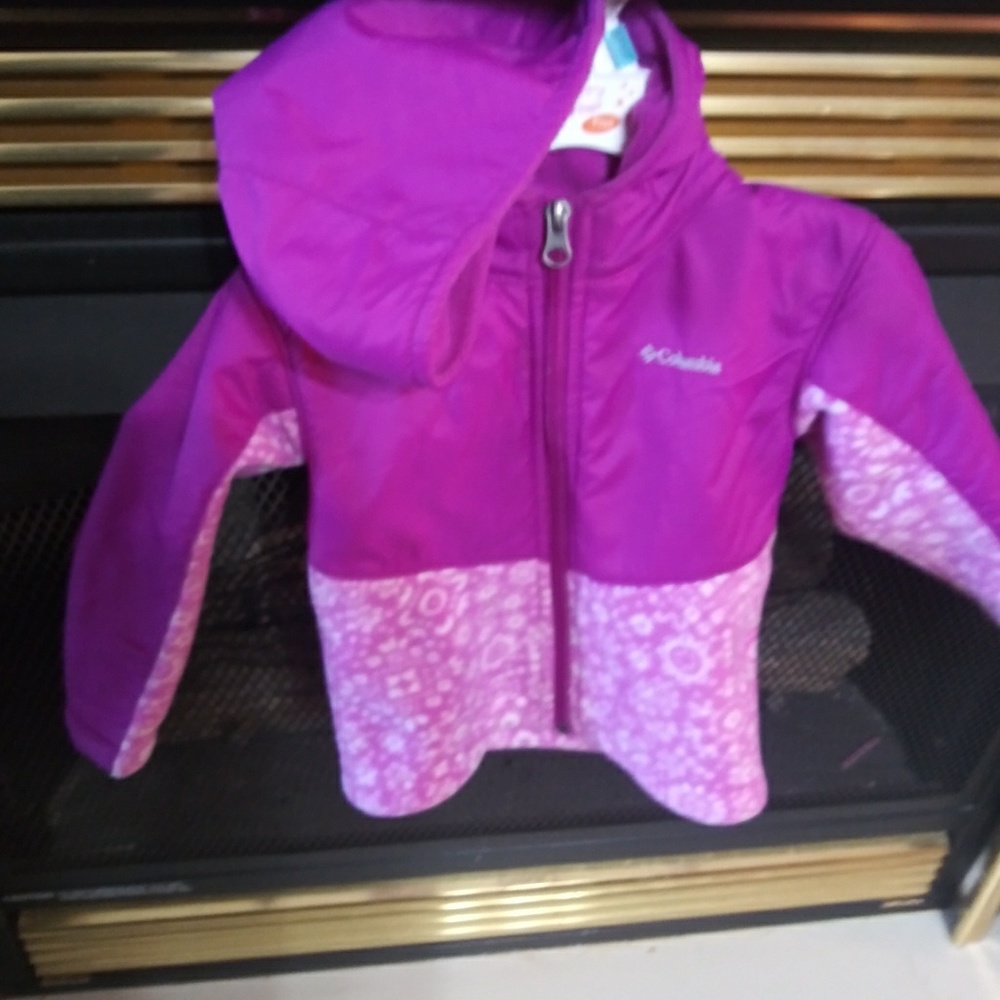 Columbia girls purple 18-24 m hooded jacket.